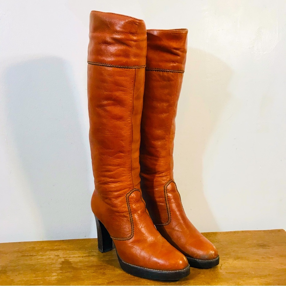 COPY - 70s vintage cowboy style leather boots - Picture 3 of 11